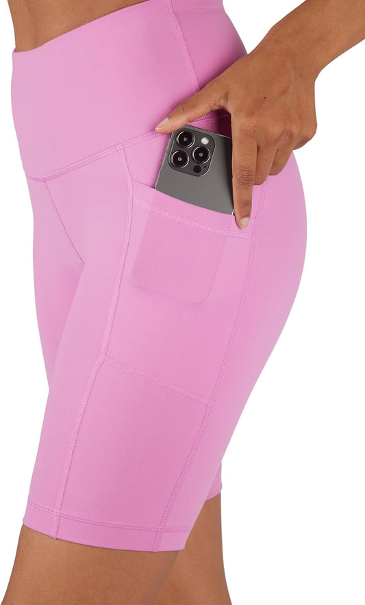 - High Waist Power Flex Biker Shorts with Side Pockets - 5", 7", 9"